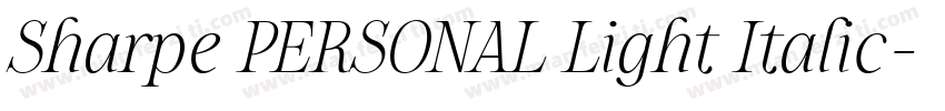 Sharpe PERSONAL Light Italic字体转换